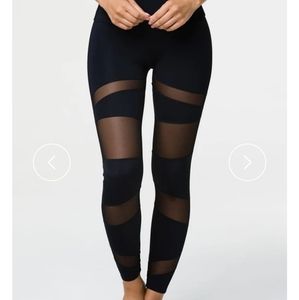 Black high rise mesh leggings